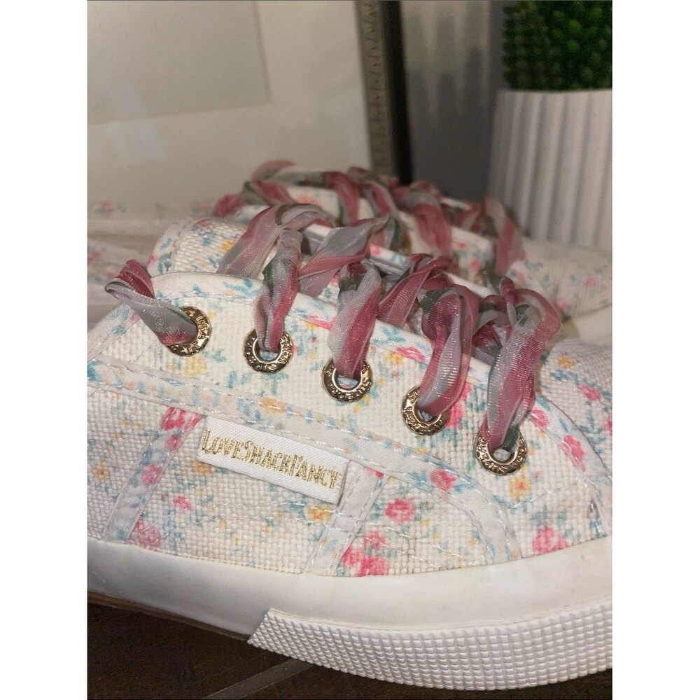 Superga X LoveShackFancy 2750 Vintage Floral Print Canvas Sneakers Size 6.5 - Picture 2 of 11